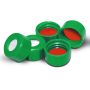 9mm Green Twist Cap with Pre-Slit Silicone/PTFE Liner