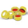 9mm Yellow Twist Cap with Pre-Slit Silicone/PTFE Liner