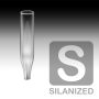 0.7mL Tapered/Flat-Bottom Clear Glass Inserts - SILANIZED