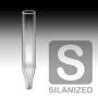 1mL Tapered/Flat-Bottom Clear Glass Inserts - SILANIZED