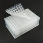 0.7mL Tapered/Round-Bottom Clear Glass Inserts in 96-Well Plate with Pierceable Cap Mat