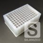 0.7mL Tapered/Round-Bottom Clear Glass Inserts in 96-Well Sample Prep Plate - SILANIZED