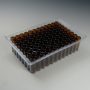 1.0mL Amber Flat Bottom Glass Inserts in Vial Loader