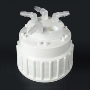 CW83004 Canary-Safe Safety Waste Cap B83 for Nalgene Bottles, 4 Ports for Barbed Adapters