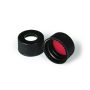 Black Open Top PP Cap with PTFE/Silicone (0.065”) Setpa, 15-425mm Thread